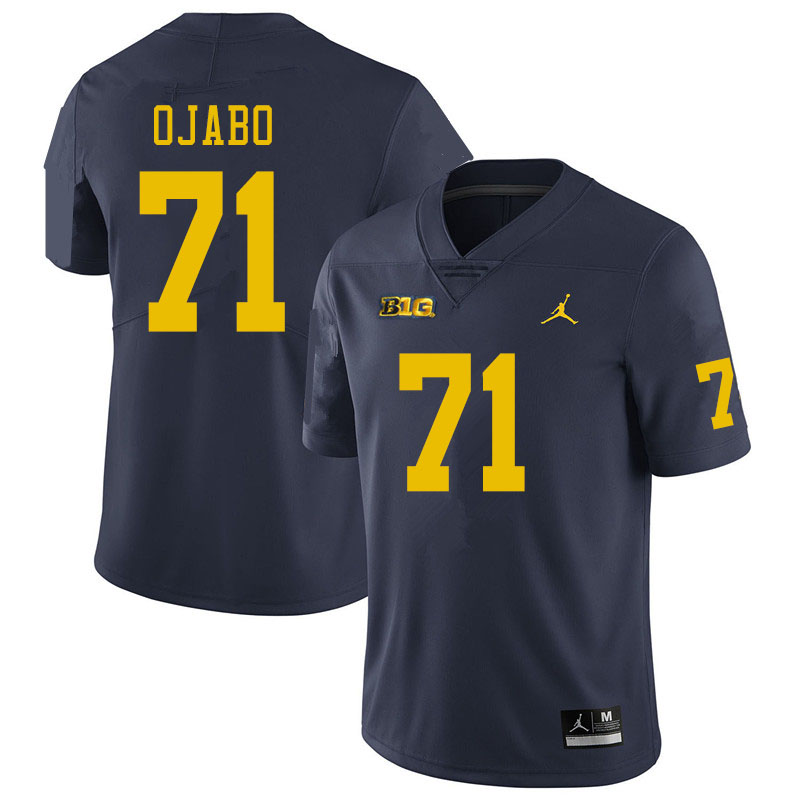 Men #71 David Ojabo Michigan Wolverines College Football Jerseys Sale-Navy